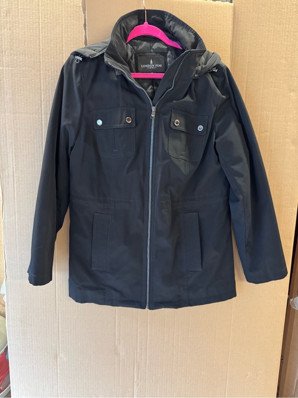 NWOT London Fog Black Jacket size medium